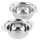 1 Set Stainless Steel Drainer Basket Mixing Basket Colander Mixing Basin for
