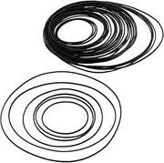 Mikinona 30pcs Cassette Recorder Repair Parts: 45- Square Belt for Turntable - Assorted Rubber Belts for Tape Machines Turntables and Record Players