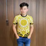 美國百分百【全新真品】VERSACE 凡賽斯 VJ 短袖 T恤 T-SHIRT 女王頭 義大利精品 黑色 BQ64