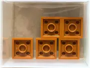 LEGO Parts - Dark Orange Plate 2 x 2 - No 3022 - QTY 5
