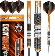 RED DRAGON Amberjack 21g, 22g, 23g, 24g or 25g Tungsten Darts Set with Flight...
