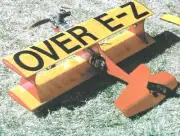 OVER EASY PLAN + BUILDING ARTICLE to build 36" Old Time UC Stunt Biplane Model