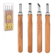 4pcs SK2 High Carbon Tool Steel Wood Chisels Carving Tools Carving Knife Set