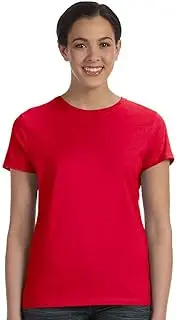 [Hanes] SL04 HN SL04 LAD 4.5 OZ NANO-T TEE DEEP RED M