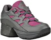 [Z-CoiL] Pain Relief Footwear Women's Freedom Slip Resistant Enclosed Coil White Leather Tennis Shoe