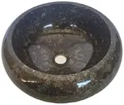 Oceanic Marble Ring Shaped Basin – Luxury Marble Vessel Sink for Bathroom or Washroom – Easy to Clean Stone Countertop Sink – 32cm Inner Bowl, 42 cm Outer Bowl & 14cm Height