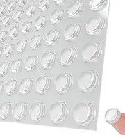 scondou Silicone Round Clear Cabinet Door Bumpers, Pack of 100, 3/8” Diameter, Noise Reduction & Sound Insulation