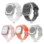 優樂悅~適用蘋果手表表帶IWATCH4567表帶APPLE WATCH8代 硅膠透色表帶