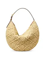 Tory Burch T Monogram Raffia Balloon Bag