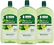 Palmolive Antibacterial Liquid Hand Wash Soap 3L (3 x 1L packs), Odour Neutralising Lime Refill and Save, No Parabens Phthalates and Alcohol, Recyclable Bottle