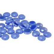 Glass Beads,36pcs Flat Glass Gemstone Light Blue 0.44lbs Glass Pebbles