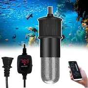 Submersible- Aquarium Heater, Fish Tank Heater, LED Temperature Display, Smart APP Control+ External Temperature Controller, for Marine Saltwater/Freshwater,10W