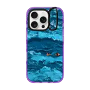 iPhone 16 Pro Impact Ring Stand Case MagSafe Compatible Floating People #1