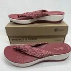 Clarks Cloudsteppers Arla Glison Knot Thong Sandals Washable Cushioned Size 12