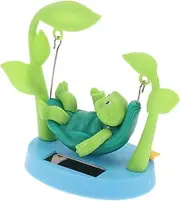 ERINGOGO Solar Powered Swinging Turtle Dashboard Ornament Cute Cartoon Car Decoration Fun Turtle Bobble Dancer for Car Interior Creative Present for Animal Lovers
