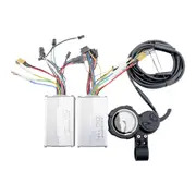 52V 25A 1200W JP Brushless DC Motor+Meter Display Screen, Electric Scooter Bike Controller Dual Dri Silver Black