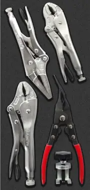 Ampro Lock Grip Pliers & Remove Tool Set 5 Piece T28349
