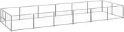 Dog Kennel Silver 12 m² Steel,Dog Kennels & Runs 35.1KG-3082122