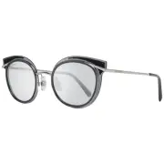 Swarovski SK 0169 Women Gray Sunglasses Plastic Solid Mirrored UVC Round Eyewear