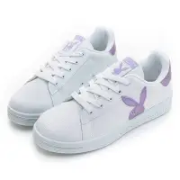在飛比找Yahoo奇摩購物中心優惠-PLAYBOY 人氣宣言兔兔小白鞋-Y96151A白紫