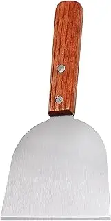 Scraper, BBQ Scraper for Cleaning Grills | Turner Stainless Steel Humburger, Wooden Gandoue Brackage Heavy Wood BBQ for Cleaning Grills, Outdoor Kitchen Kitchen