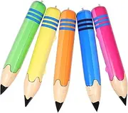 5pcs Giant Inflatable Pencil Toy Giant Crayon Prop Decorations for Birthday Party Favor Inflatable Balloon Classroom Supplies