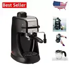 Automatic Espresso and Cappuccino Machine - 4 Serving Capacity, Easy to Clean