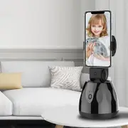 360� Rotation Face Body Phone Camera Mount Smart Shooting Phone Tracking Holder- Black