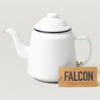 在飛比找ETMall東森購物網優惠-【Falcon】獵鷹琺瑯 琺瑯茶壺 藍白