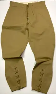WWI US M1912 COTTON COMBAT FIELD BREECHES TROUSERS- SIZE MEDIUM 34 WAIST