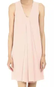 McQ Alexander McQueen L46116 Paloda Pink V Drape Dress Women's Size 42