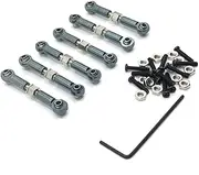 IOIUSKKU 6pcs Aluminum Alloy Steering Link Rod Set for A949 1/18 On-Road Vehicles Wheelbase RC Car Accessories Replacement Parts, Titanium