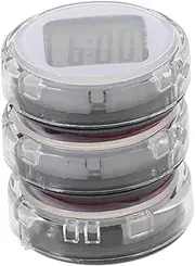 3pcs Electronic Clock Mini Clock Stick Dash Retro Display Replacement Small Waterproof Car Clock Automotive Stick Digital Clock Shockproof Motorcycle Abs Plastic Material White