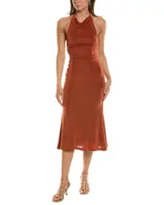 Misha Alban Midi Dress 8-4 Brown