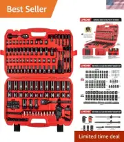 Versatile 186-Piece Socket Set - Includes Adaptors & Extensions for Every Job