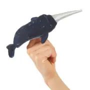 NEW PLUSH SOFT TOY 2796 Folkmanis Mini Narwhal Whale Finger Puppet 22cm