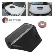 Car Front Air Flow Vent Cover Scoop Vent Bonnet Decoration Cover Gloss Black ABS