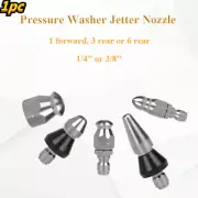 1pc Cleaning Pressure Washer Drain Sewer Dredge Jetter Spray Nozzles Jet 1/4"