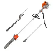 MTM 62CC Long Reach Pole Chainsaw Hedge Trimmer Pruner Chain Saw Cutter Multi