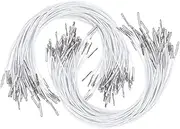 HOMOCONO 200pcs Elastic String with Metal Ends Stretchy Binding Cord for Craft Projects Masks Party Hats Bookbinding Hanging Items Durable Lightweight