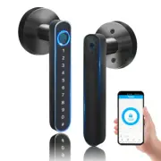 Smart Door Lock,Keyless Entry Door Lock with Handle,Fingerprint Door Lock with T