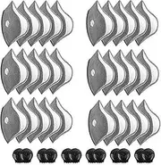 Genuine replacement parts, activated carbon filters 30 per pack suitable for most bicycle face cover filters with 12 exhaust valves