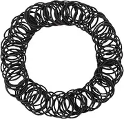 Driew Hair Tie for Kids Black Pack of 200, Mini Tiny Ponytail Holder for Baby Toddler Girls Soft Elastic Rubber Bands Black