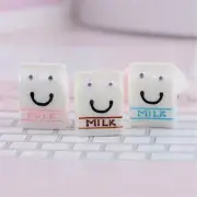 10 pcs Resin Smile Face Milk Box Cabochons Charms Slime Jewelry Craft 13x18mm