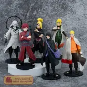 Anime Ninja Shippuden Sasuke Madara Gaara Deidara 6pcs Figure Statue Toy Gift