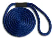 1/2" x 20' Solid Braid Nylon Dock Lines - Navy - Made in USA
