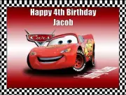 Lightning McQueen Cars Edible Icing Cake & Cupcake Toppers Birthday Decoration