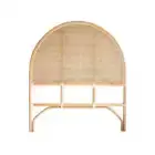 Lennox Rounded Rattan Bedhead King Single Size Natural