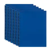 6PK Marbig 20-Pocket A4 Refillable Document/File Holder Display Book - Blue
