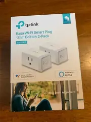 TP-Link Kasa KP100KIT Smart Plug Mini 2 Pack Slim Wi-Fi Smart Outlets Plug